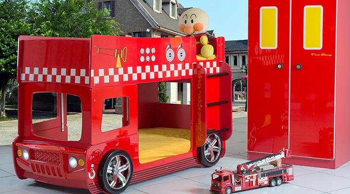 B137S Speedy Fire Engine Bunk Bed Collection